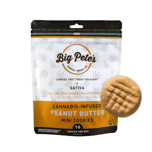 BIG PETE'S TREATS - 100mg THC Sativa Peanut Butter Cookies (10mg - 10 pack) - Big Pete's