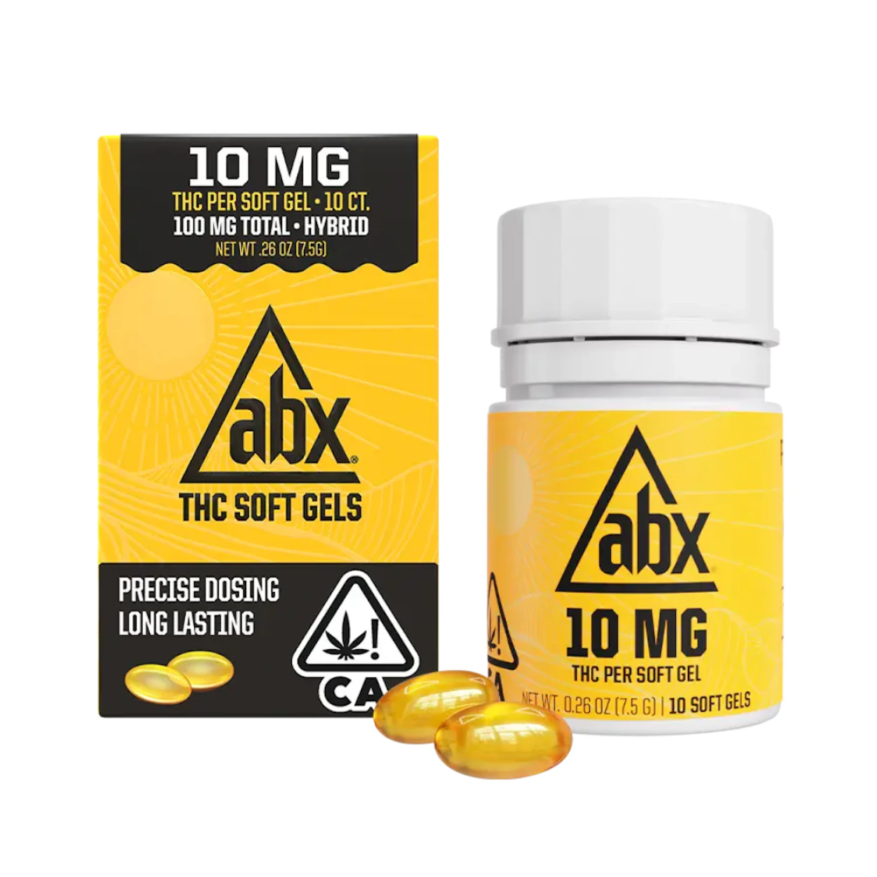 100mg THC Soft Gel Capsules (10mg - 10 pack) - ABX - Sacr...
