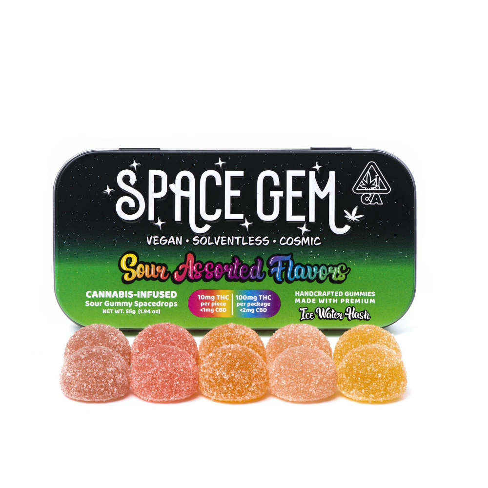 Space Gem - 100mg THC Sour Assorted Space Drops (10mg - 10 pack) - Space Gems Main Image
