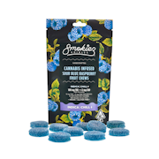 100mg THC Sour Blue Raspberry Fruit Chews (10mg - 10 pack) - Smokiez 