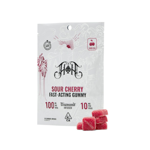 Heavy Hitters - 100mg THC Sour Cherry Fast Acting Gummies (10mg - 10 pack) - Heavy Hitters