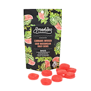 100mg THC Sour Watermelon Fruit Chews (10mg - 10 pack) - Smokiez 