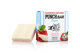100mg THC Strawberry Cheesecake White Chocolate Bar - Punch Bar