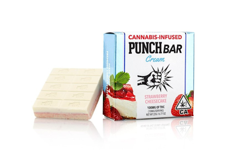 Punch Edibles & Extracts - 100mg THC Strawberry Cheesecake Bar - Punch Bar