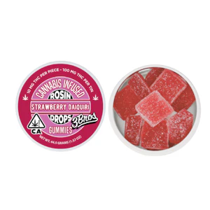 3 Bros Grow - 100mg THC Strawberry Daiquiri Rosin Gummies (10mg - 10 pack) - 3 Bros
