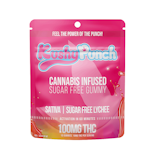 100mg THC Sugar Free Lychee Sativa Gummies (10mg - 10 Pack) - Kushy Punch