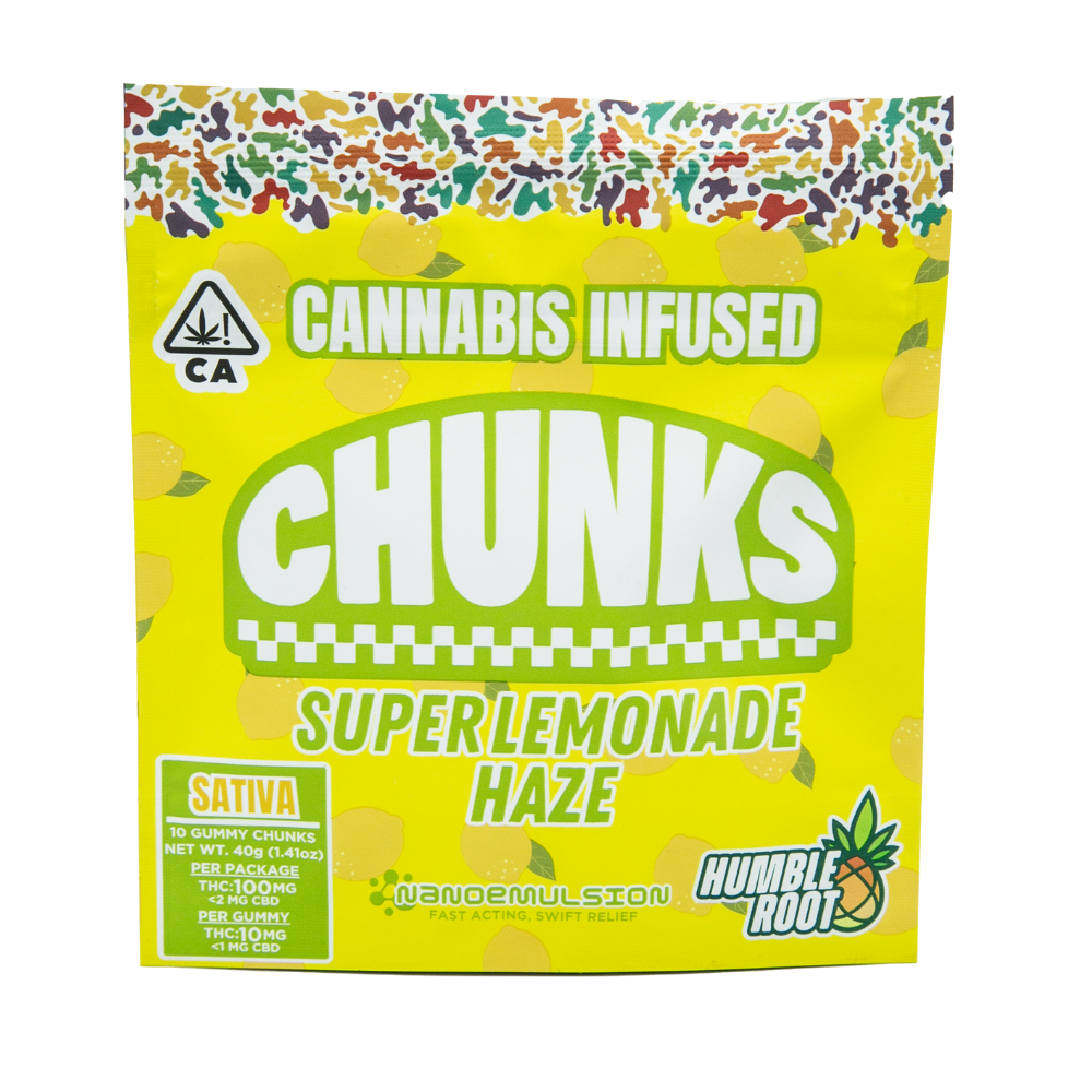 100mg THC Super Lemonade Haze Gummies (10mg - 10 pack) - Humble Root 