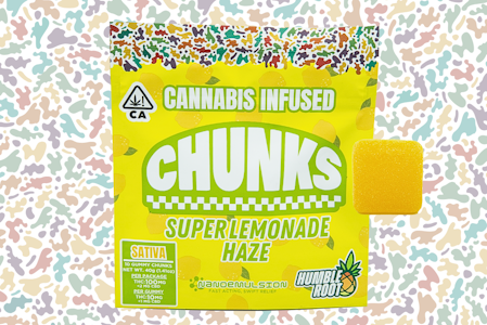 Humble Root - 100mg THC Super Lemonade Haze Gummies (10mg - 10 pack) - Humble Root "CHUNKS"