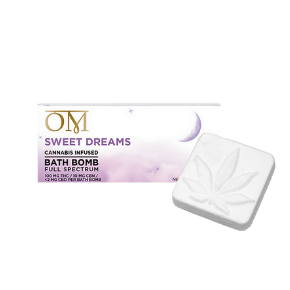 50mg THC + 10mg CBN Sweet Dreams Bath Bomb - OM Living picture