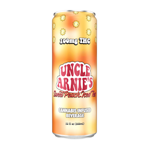 Uncle Arnie's Beverage - 100mg THC Sweet Peach Iced Tea (12oz Can) - Uncle Arnie's