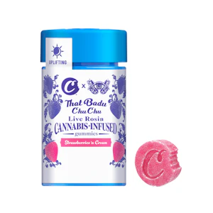 Cookies - 100mg THC That Badu Strawberry 'n Cream Live Rosin Gummies (10mg - 10 pack) - Cookies