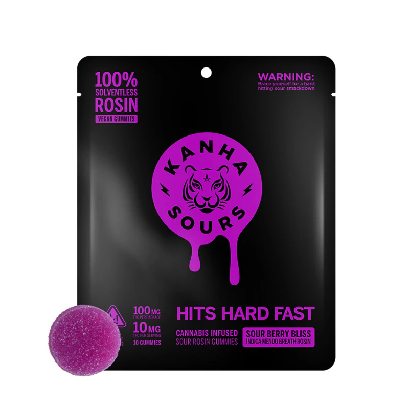 Kanha Edibles - *xclusive* 100mg THC Vegan Nano Sour Berry Bliss Rosin Gummies (10mg 10 pack) - Kanha Main Image