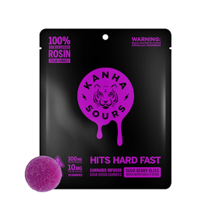 Kanha Edibles - 100mg THC Vegan Nano Sour Berry Bliss Rosin Gummies (10mg 10 pack) - Kanha