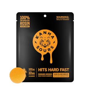 Kanha Edibles - 100mg THC Vegan Nano Sour Island Breeze Rosin Gummies (10mg 10 pack) - Kanha