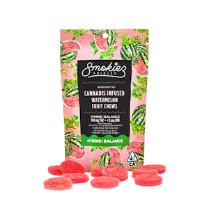 Smokiez Edibles - 100mg THC Watermelon Fruit Chews (10mg - 10 pack) - Smokiez