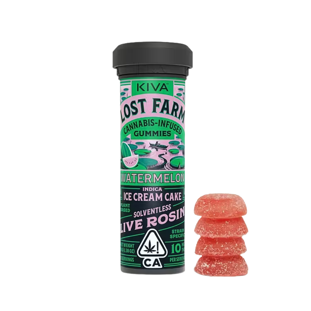 100mg THC Watermelon Ice Cream Cake Rosin Gummies (10mg - 10 pack) - Lost Farms picture