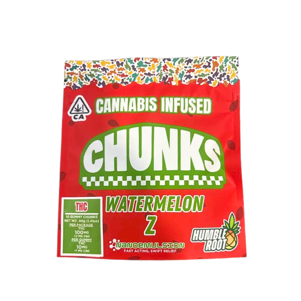 100mg THC Watermelon Z Gummies (10mg - 10 pack) - Humble Root 
