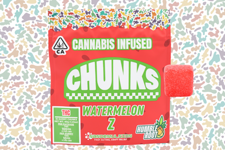Humble Root - 100mg THC Watermelon Z Gummies (10mg - 10 pack) - Humble Root "CHUNKS"