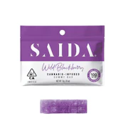 100mg THC Wild Blackberry Gummy Bar (10mg - 10 pack) - Saida