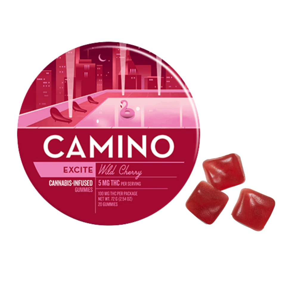Camino Gummies - 100mg THC Wild Cherry Gummies (5mg - 20 pack) - Camino Main Image