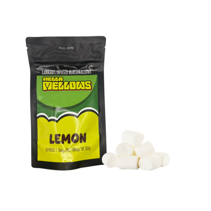 Hella Mellows - 100mg THC Lemon Marshmallows (10mg - 10 pack) - Hella Mellows Main Image