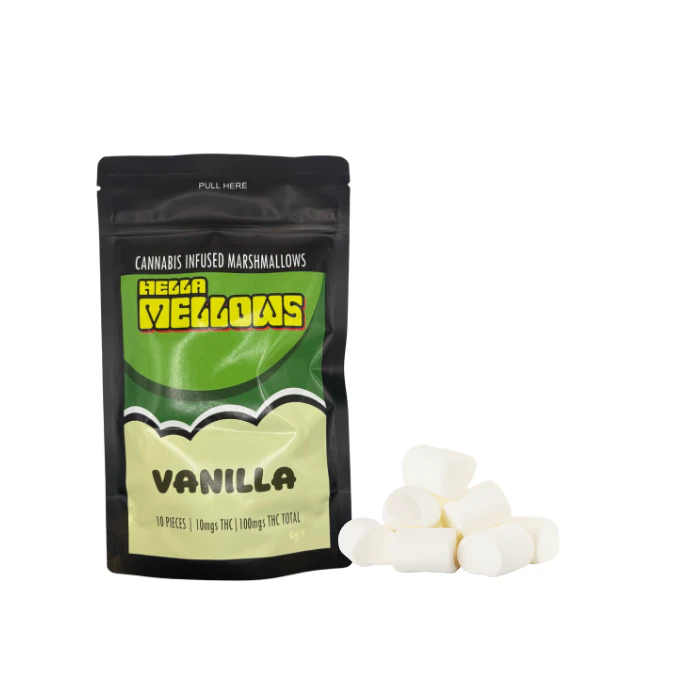 Hella Mellows - 100mg THC Vanilla Marshmallows (10mg - 10 pack) - Hella Mellows Main Image