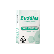 Buddies - High THC 100mg  Each - Capsules - 10ct - 1000mg