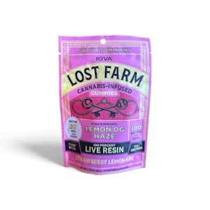 KIVA - Lost Farm Lemon OG Haze x Strawberry Lemonade Resin Gummies - 100mg - KIVA