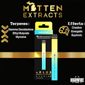 Mitten Extracts Disposable Rainbow Belt Distillate + Live Resin Terps 1g