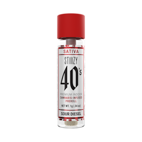 STIIIZY | 40'S Single | Infused Pre-Roll | Sour Diesel | 1g