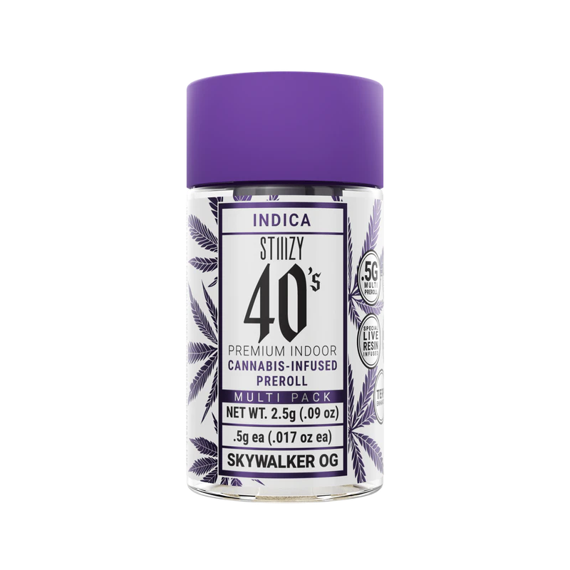 STIIIZY - STIIIZY | 40'S Multi pack | Infused Pre-Roll | Skywalker OG | 2.5g Main Image