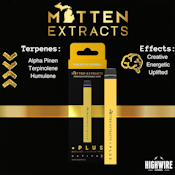 Mitten Extracts Disposable Pineapple Express Distillate + Live Resin Terps 1g