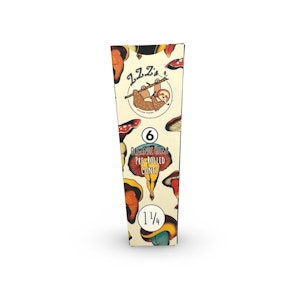 ZZZ'S ROLLING PAPERS - ZZZ's 1 1/4 6pk Cones - "Shroom Booties" by Ceci Granata