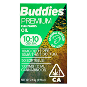 Buddies - CBD/THC 1:1 10mg/10mg  - Capsules - 50ct - 1000mg