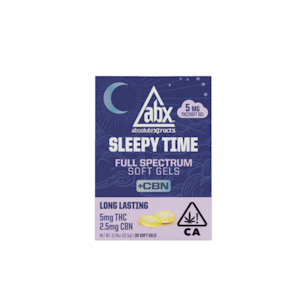 AbsoluteXtracts - ABSOLUTE XTRACTS: Sleepy Time Full Spectrum + CBN Soft Gel Capsules 5mg/ 30 count/ 150mg (I)