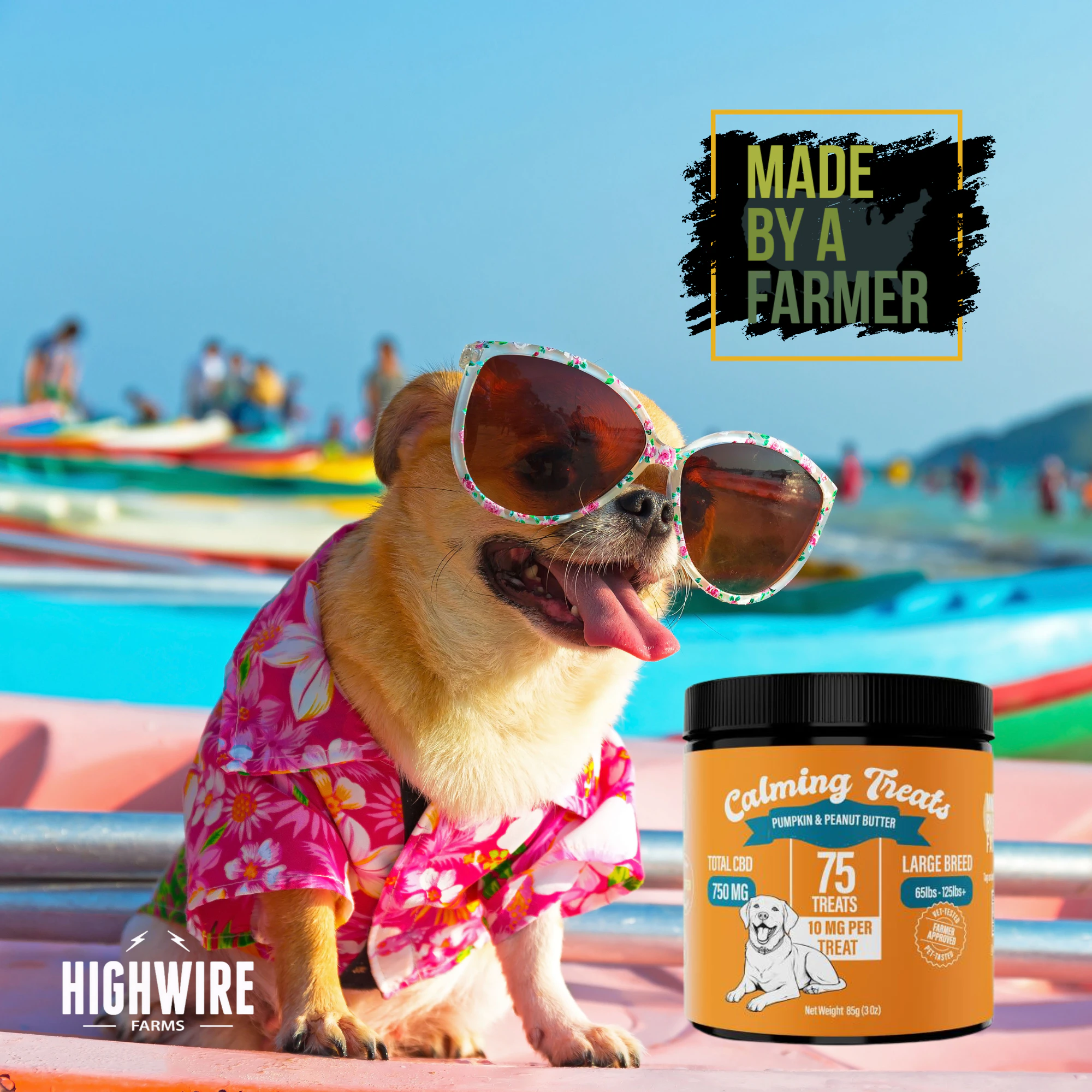 Made By A Farmer - Made By A Farmer Calming CBD Dog Treats 750mg (75x10mg) Main Image