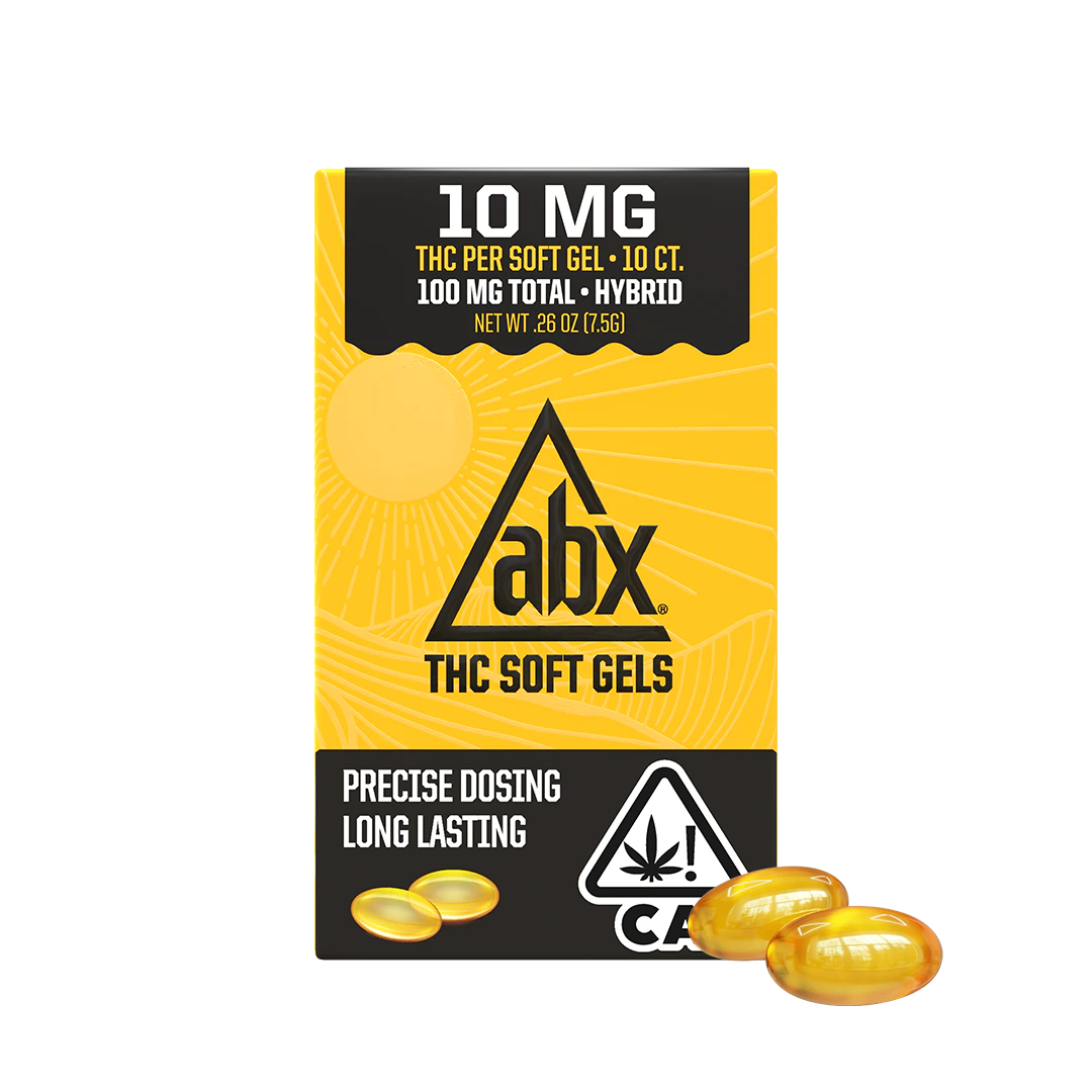 ABX - ABX - 10mg 30ct. 300mg THC Capsules (Hybrid) - THC Soft Gels Main Image
