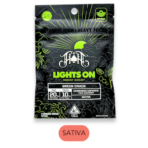 HEAVY HITTERS - Heavy Hitters - Lights On - Green Crack - THC/THCV - Gummies - 20pk - 100mg