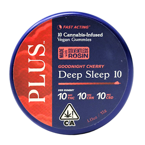 PLUS PRODUCTS - Plus - Deep Sleep - Goodnight Cherry - 1:1:1 THC/CBN/CBD - Gummies - 10pk - 100mg