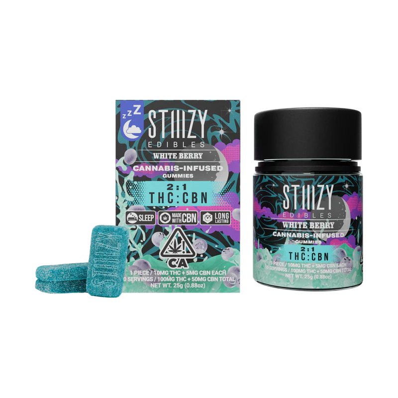 STIIIZY - Stiiizy | Gummies | 2:1 THC:CBN | White Berry | 100:50mg Main Image