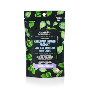 Smokiez Edibles - Smokiez-Sour Blue Raspberry Indica Scored Single Piece