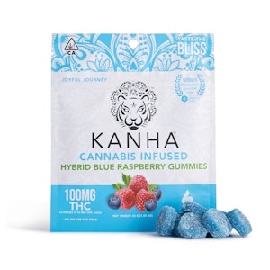 Kanha - Blue Raspberry Gummies - Hybrid (100mg)