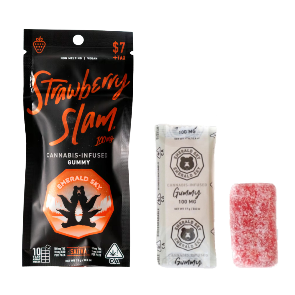 *xclusive* 100mg THC Strawberry Slam Gummy - Emerald Sky picture