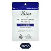 Marys Medicinals - Relax - Indica 10pk - Patches - 20mg