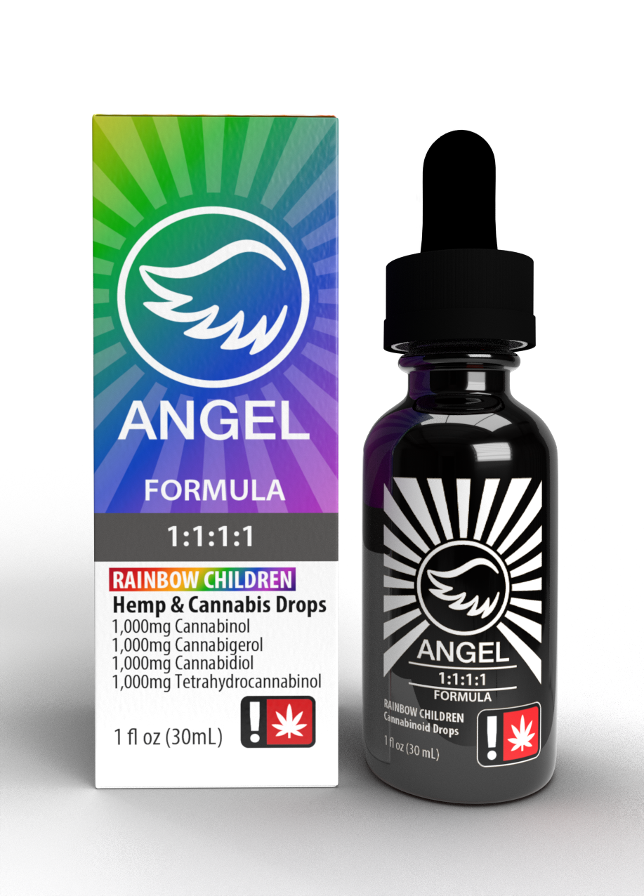Rainbow Children Drops, 1:1:1:1 THC:CBD:CBG:CBN, 1oz - Po