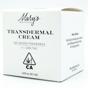 1:1 CBD:THC 2oz Transdermal Cream No Fragrance Added - Mary's Medicinals