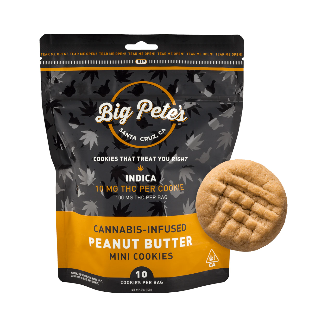 Big Pete's Treats - Big Pete's - 100mg 10pk Cookies - Peanut Butter Indica Main Image