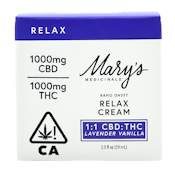 Marys Medicinals - Relax Lavander Vanilla 1:1 CBD/THC - Topical - 59ml - Topical - 1000mg