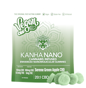 Kanha Nano - Vegan CBD 20:1 Serene Green Apple Gummies 10 Pack (105mg)