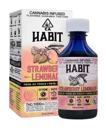 Habit - [Habit] THC Tincture - 1000mg - Strawberry Lemonade Main Image